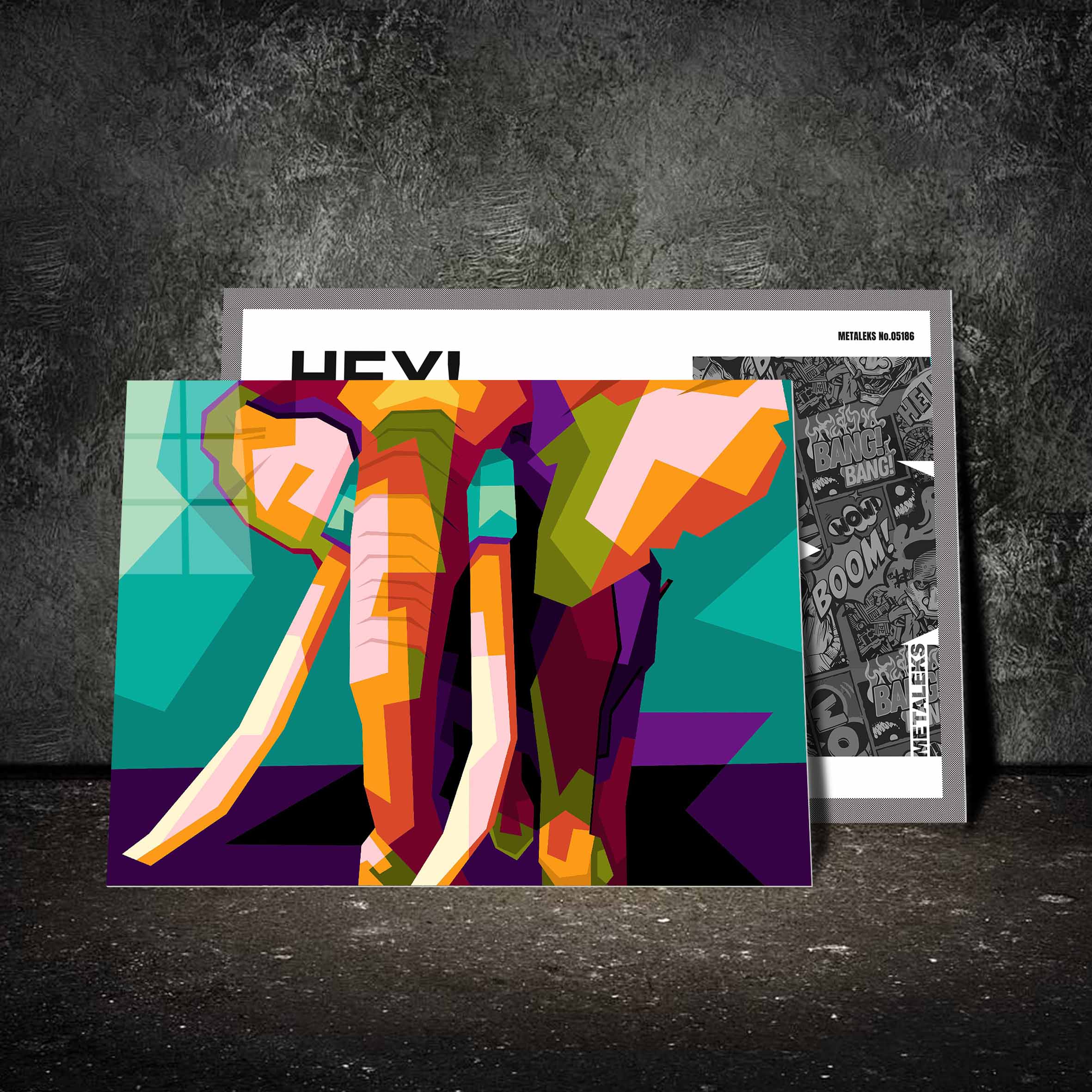 Animal Elephant in amazing wpap pop art