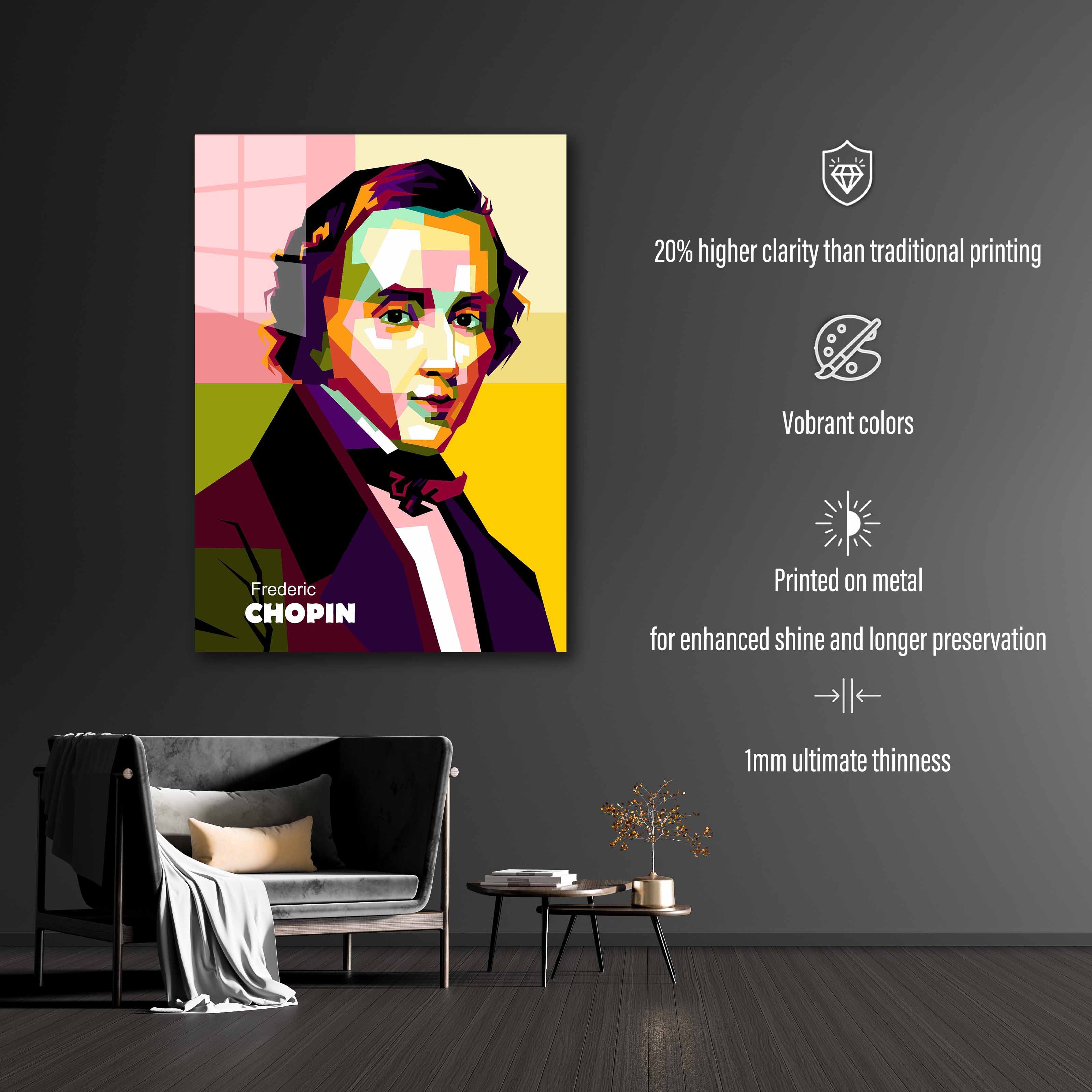 Best Pianist Federic Chopin in wpap pop art