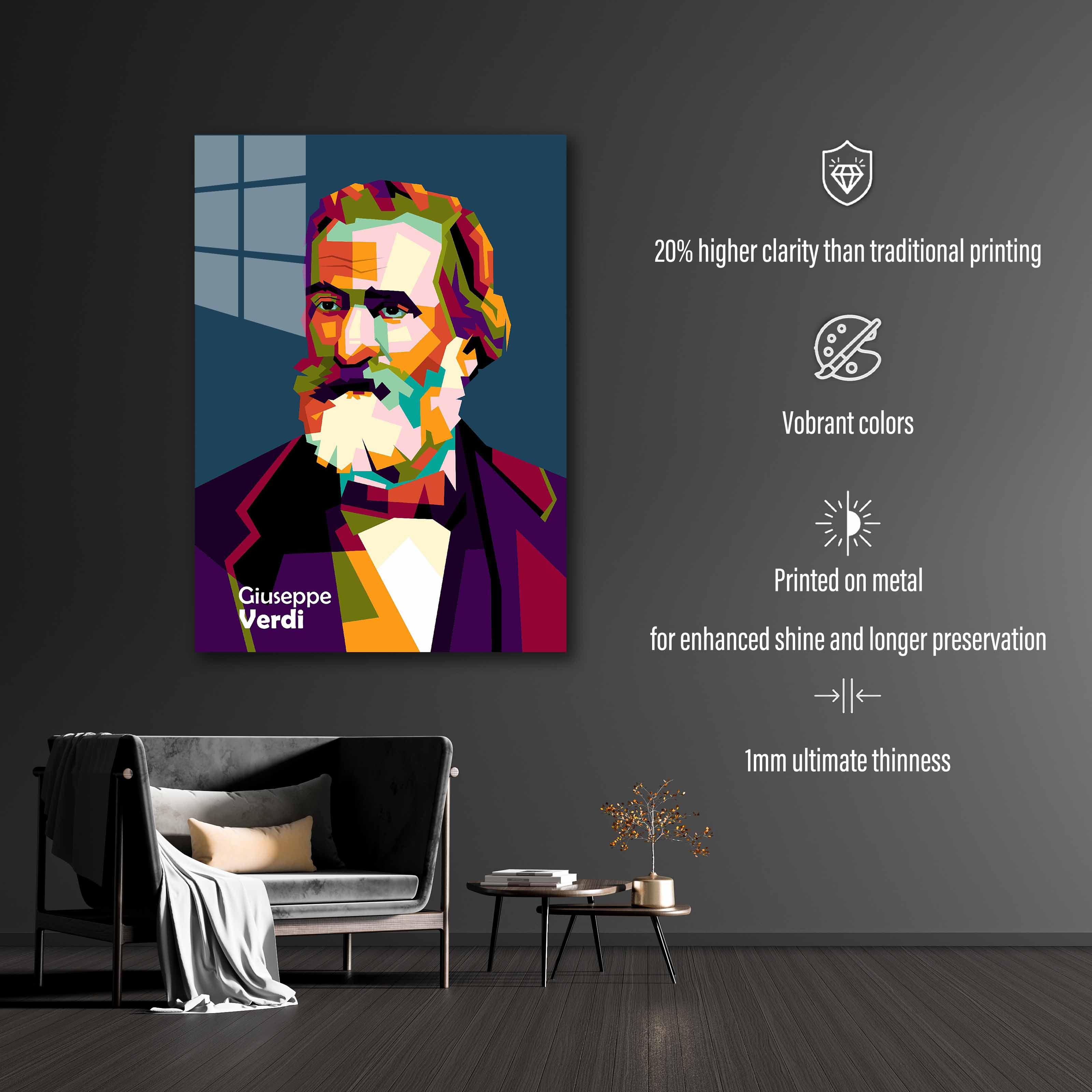 Best componist Giusepper Verdi in amazing illustration