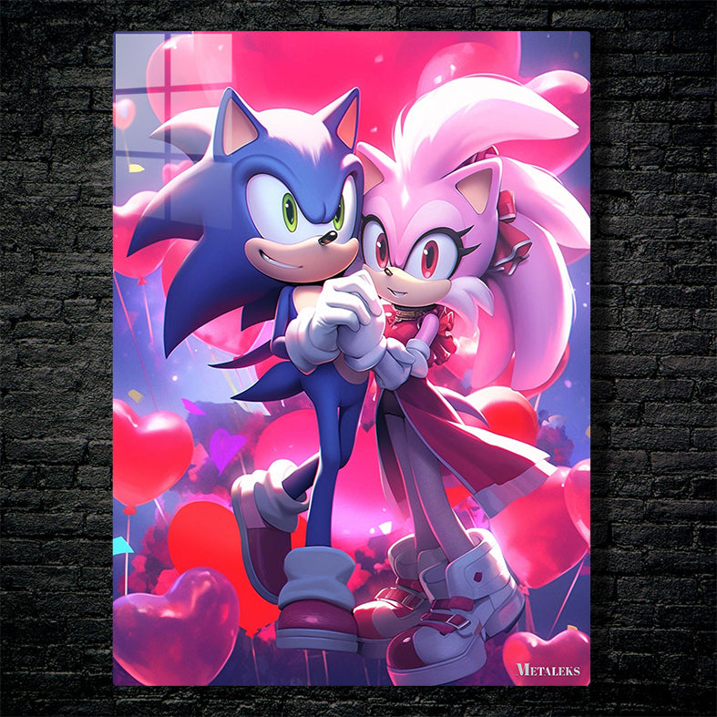 Blue Blur and Rose Red Sonic and Amy's Speedy Romance