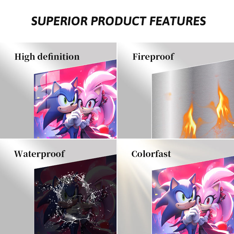 Blue Blur and Rose Red Sonic and Amy's Speedy Romance
