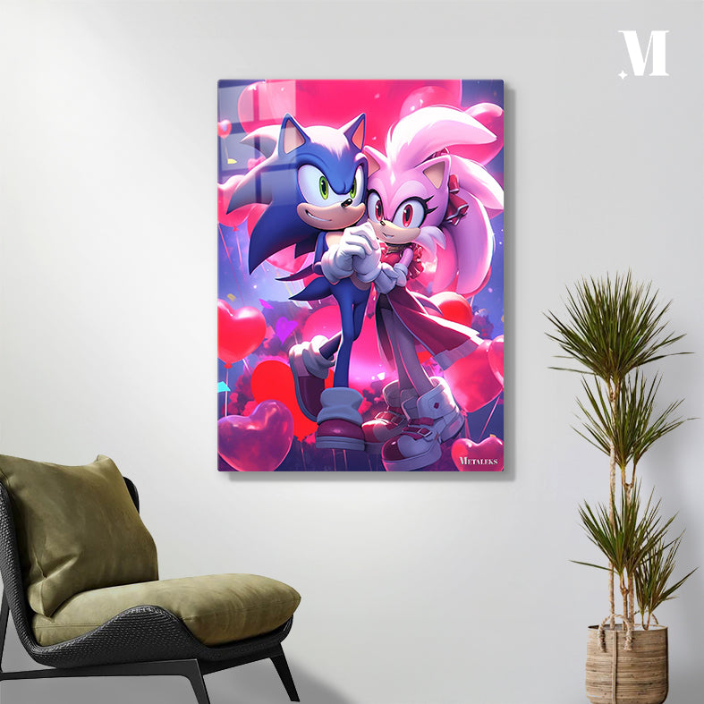 Blue Blur and Rose Red Sonic and Amy's Speedy Romance
