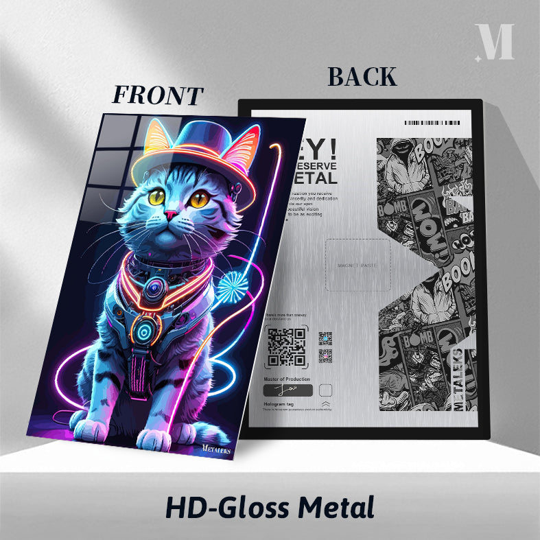 Cats neon bat