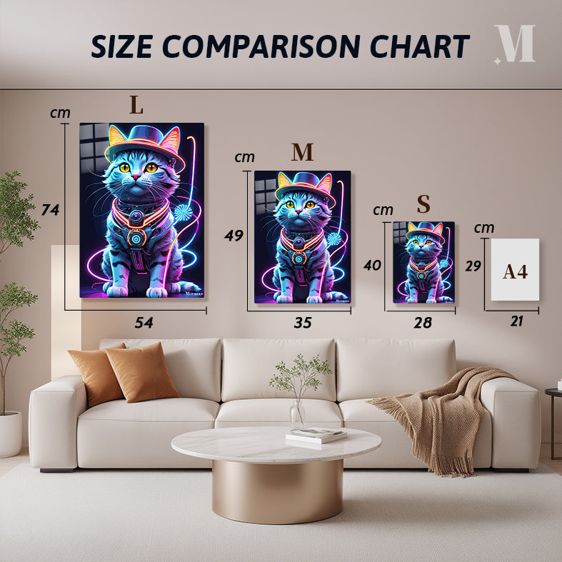 Cats neon bat