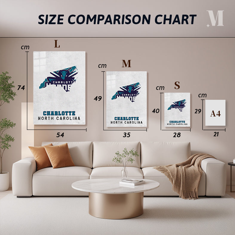 Charlotte Hornets Charlotte North Carolina State Map