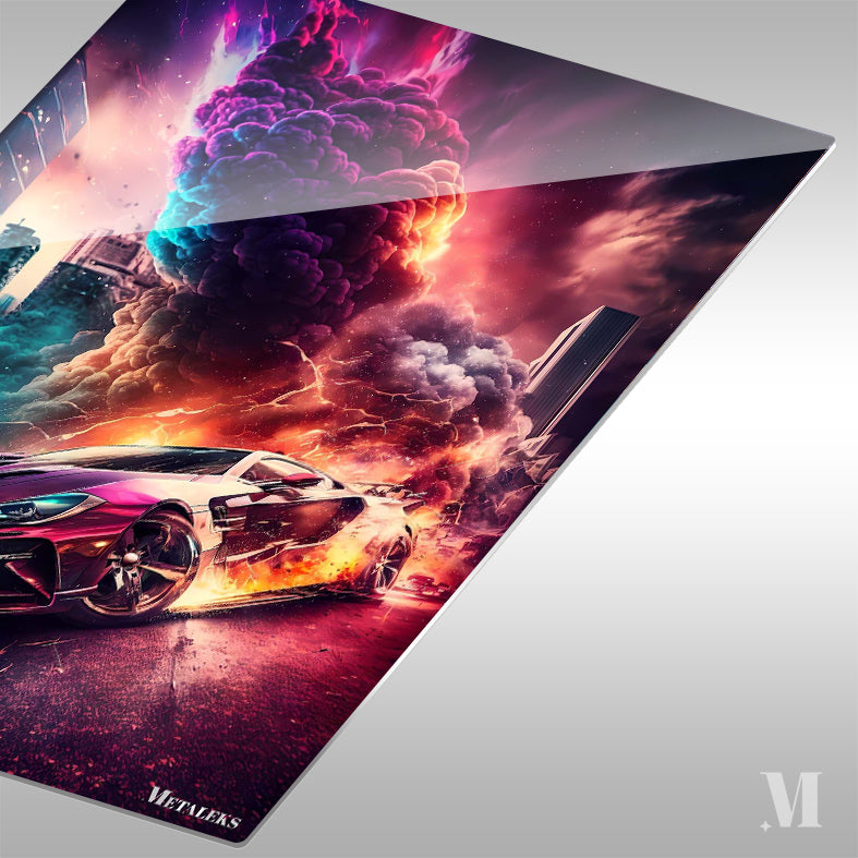Colorful Sportscar Burnout