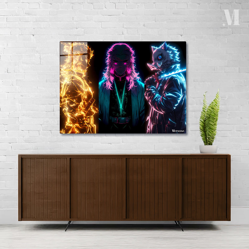 Demon slayer trio neon