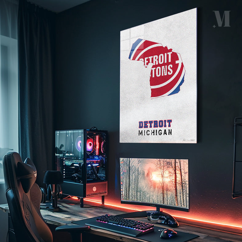 Detroit Pistons Detroit Michigan State Map