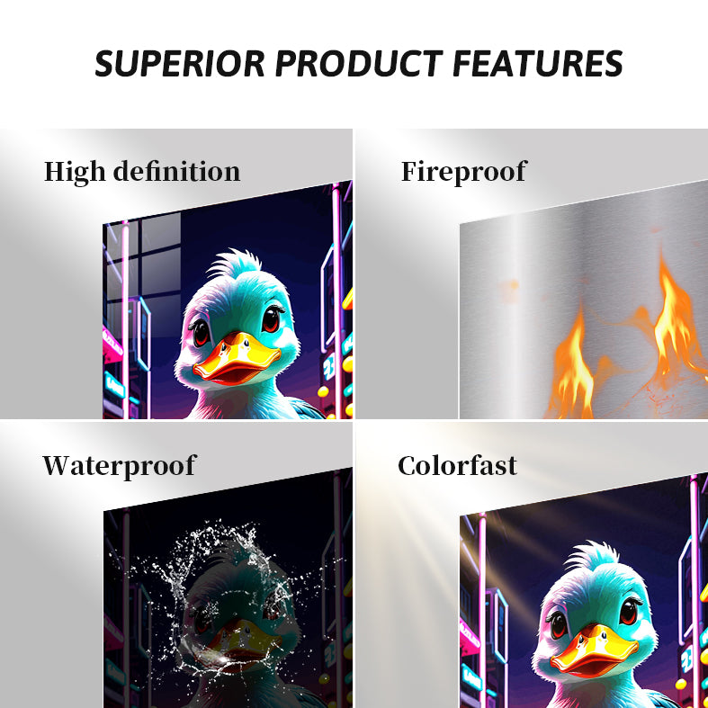 Duck in the air neon
