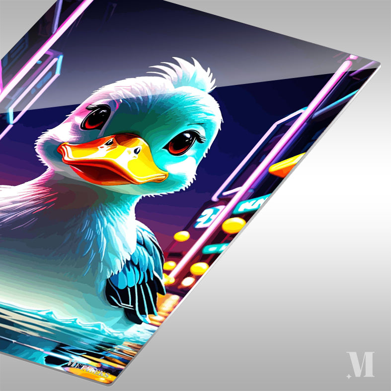Duck in the air neon