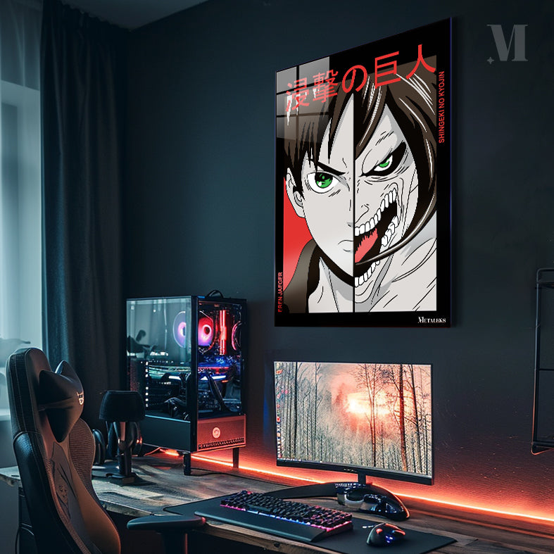 Eren Yeager Attack on Titan Poster - Epic Anime Wall Art Print H0801-25