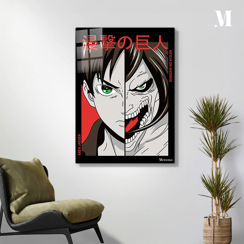 Eren Yeager Attack on Titan Poster - Epic Anime Wall Art Print H0801-25