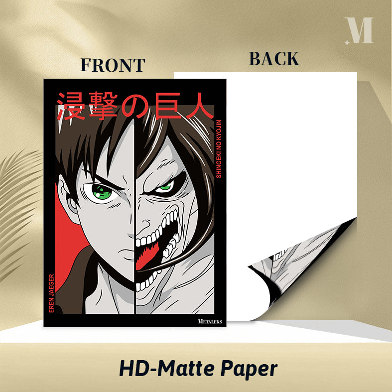 Eren Yeager Attack on Titan Poster - Epic Anime Wall Art Print H0801-25