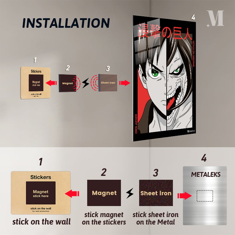 Eren Yeager Attack on Titan Poster - Epic Anime Wall Art Print H0801-25