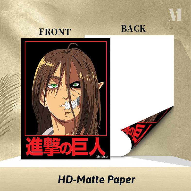 Eren Yeager Final Season Poster - Dark Anime Aesthetic Wall Print H0801-25