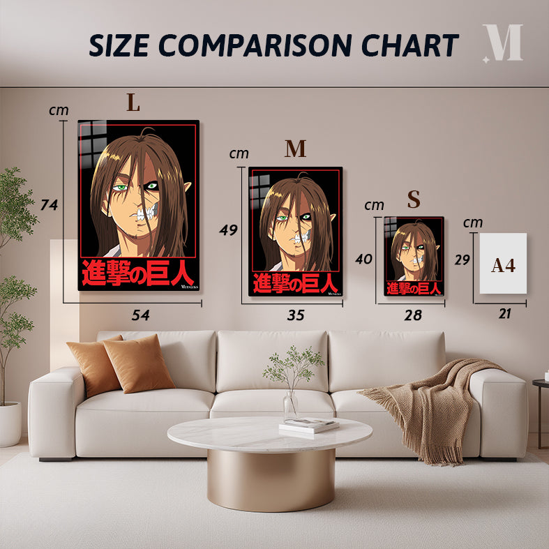 Eren Yeager Final Season Poster - Dark Anime Aesthetic Wall Print H0801-25