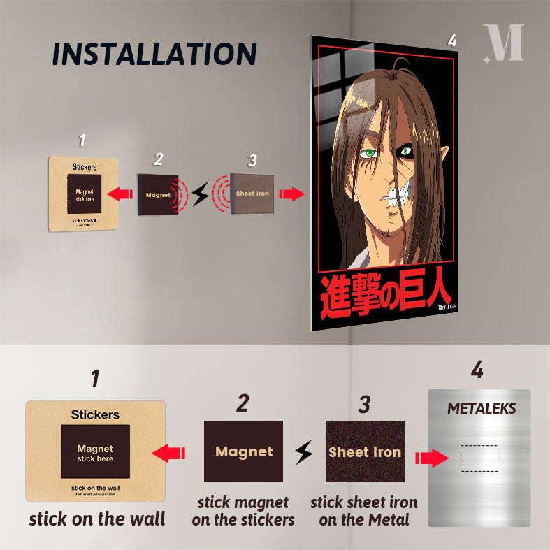 Eren Yeager Final Season Poster - Dark Anime Aesthetic Wall Print H0801-25