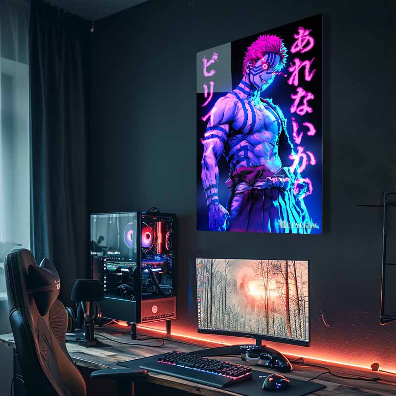 GE0222 Akaza Neon Effect Demon Slayer