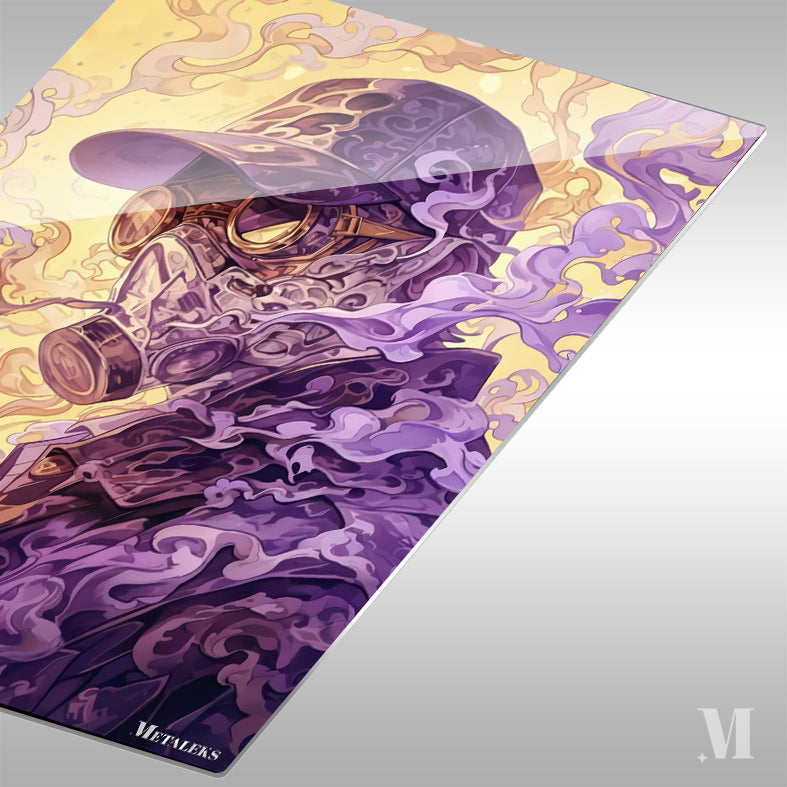 Gangster In Mask Smoky Scene Abstract Artwork