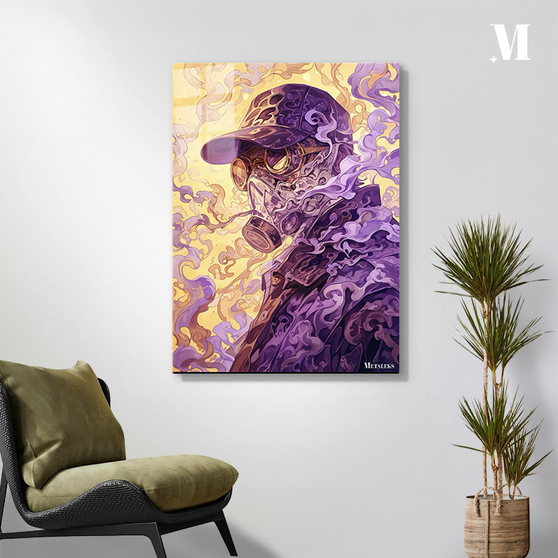 Gangster In Mask Smoky Scene Abstract Artwork