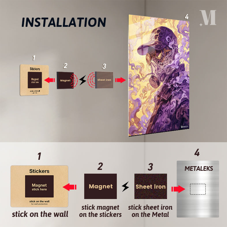 Gangster In Mask Smoky Scene Abstract Artwork