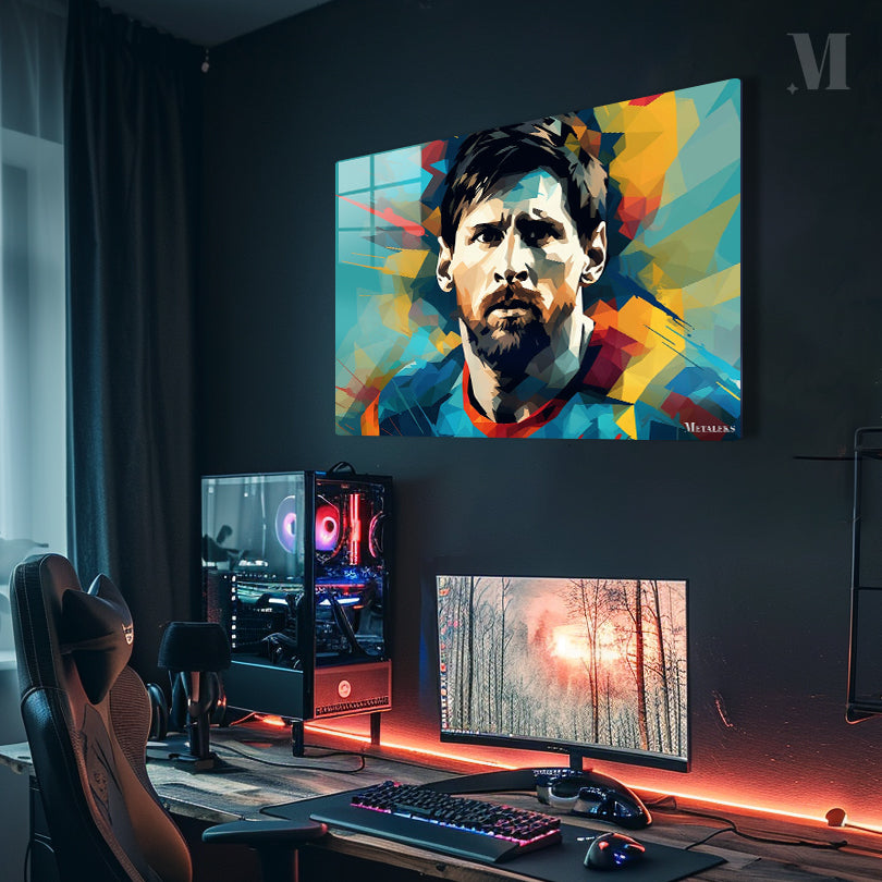Lionel Messi Face Pop Art