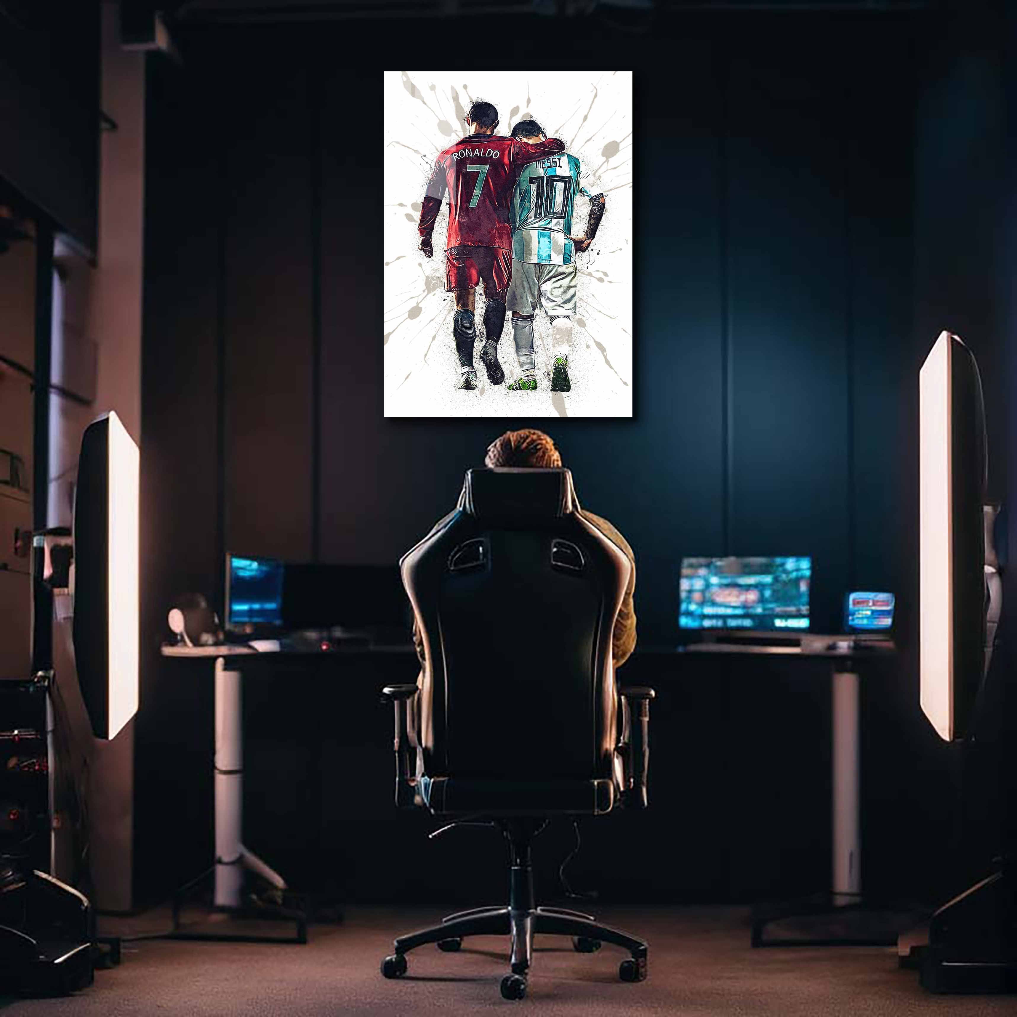 Messi And Ronaldo World Cup poster