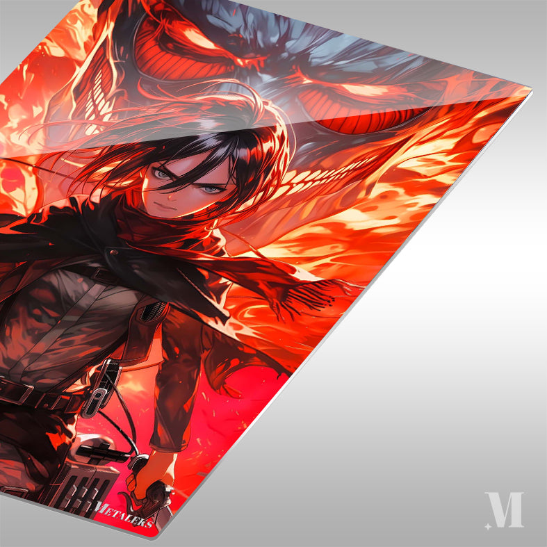 Mikasa Ackerman and Titan - Anime Attack on Titan