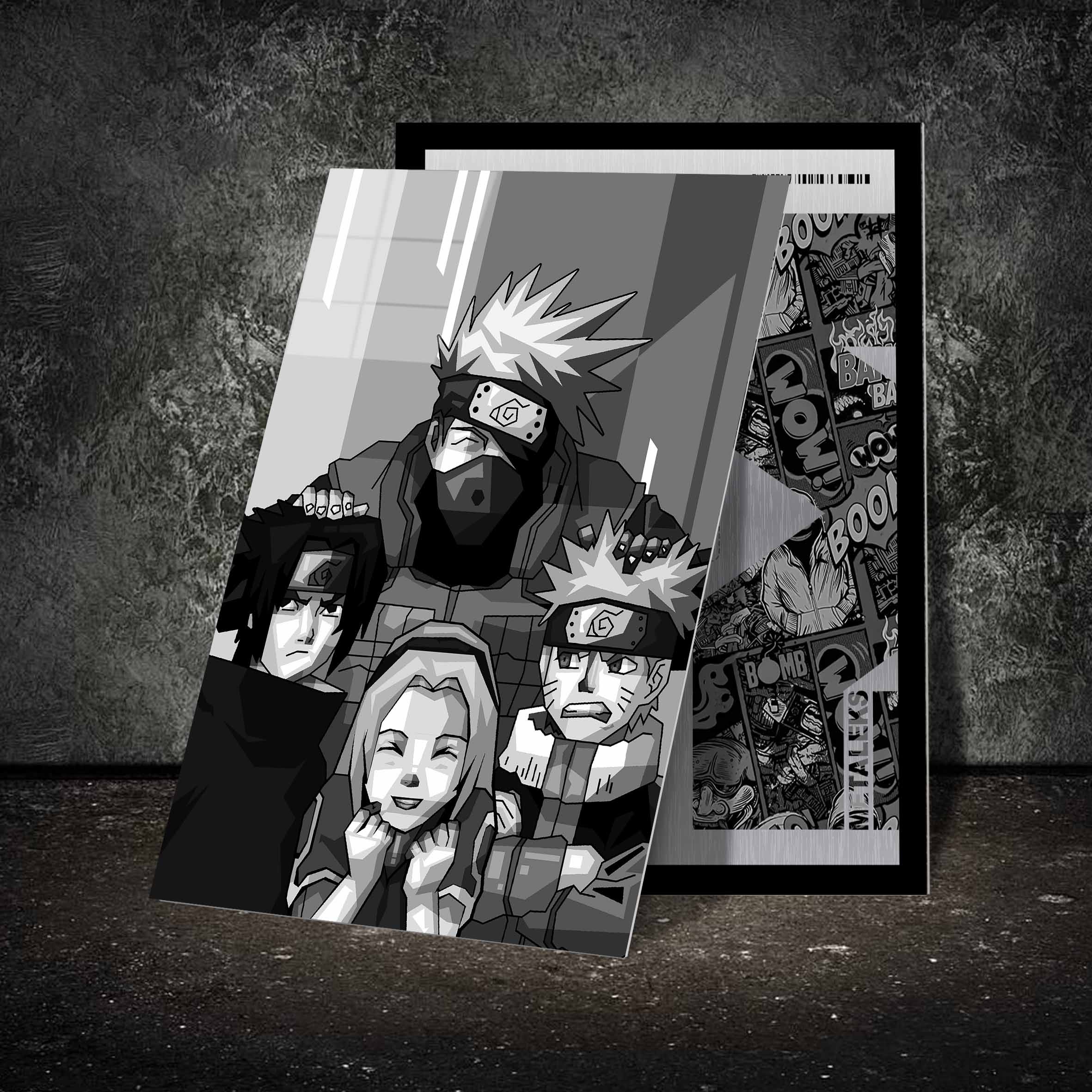 Naruto Team 7 Grayscale