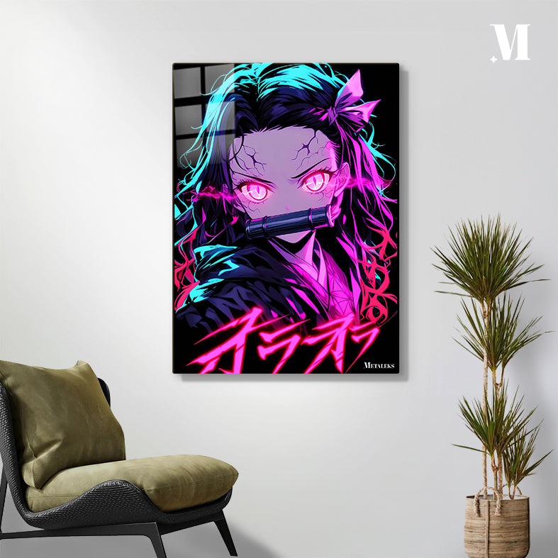 Neon Collor Nezuko Kamado - Anime Demon Slayer