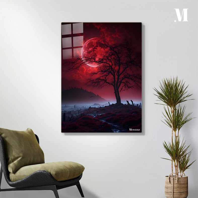Red Moon at Night