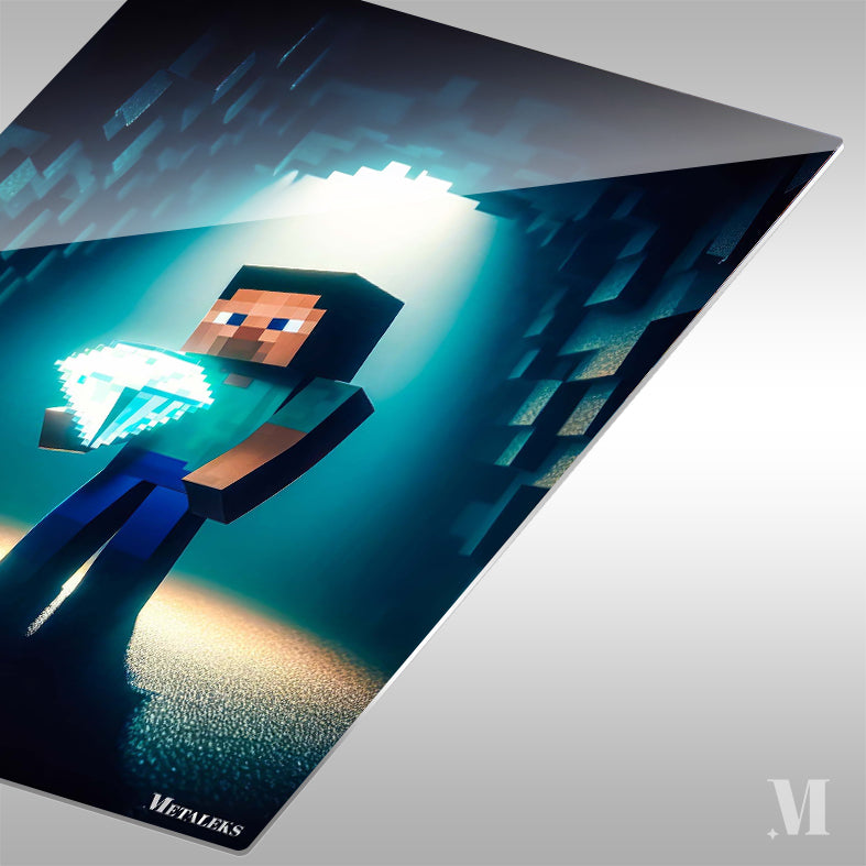 Steve with a diamond