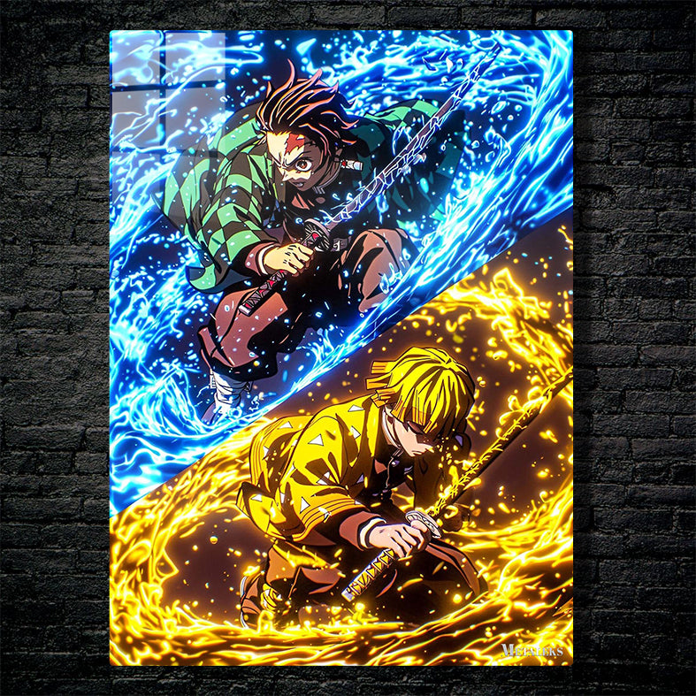 Tanjiro Kamado Zenitsu Agatsuma Demon Slayer A0722