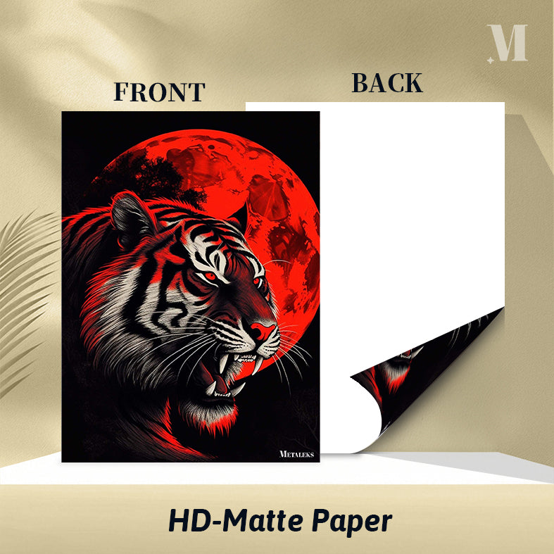 Tiger and red Moon