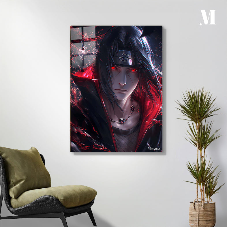itachi uchiha neon portrait