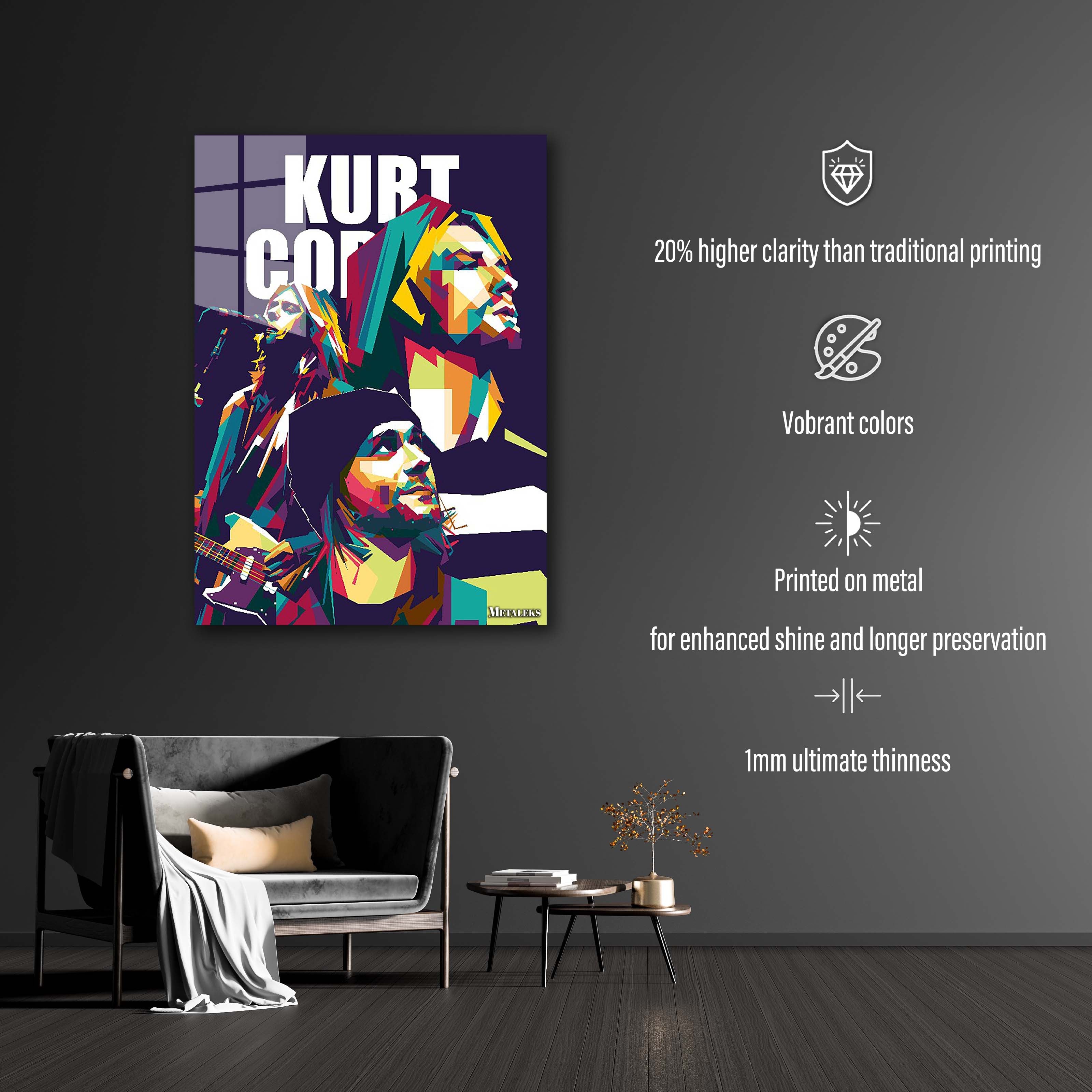 kurt cobain popart WPAP