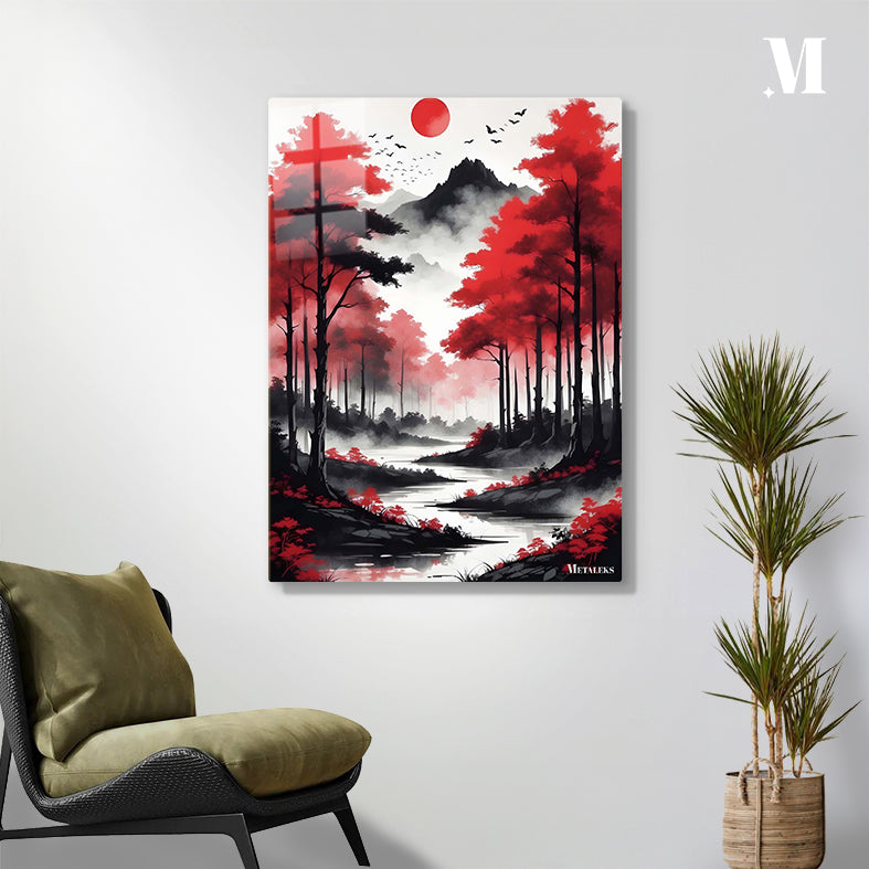 river painting on the river bank
