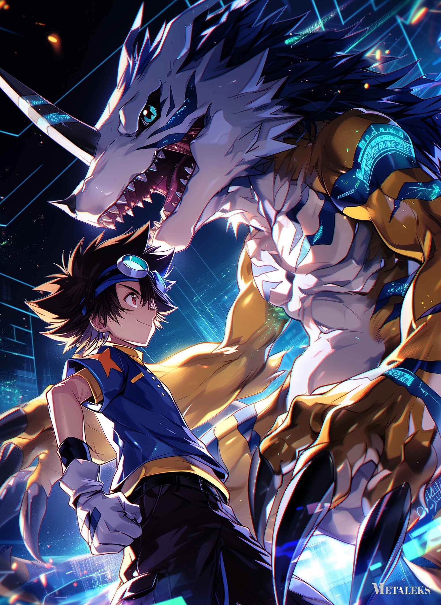 A0143 Taichi and Garurumon