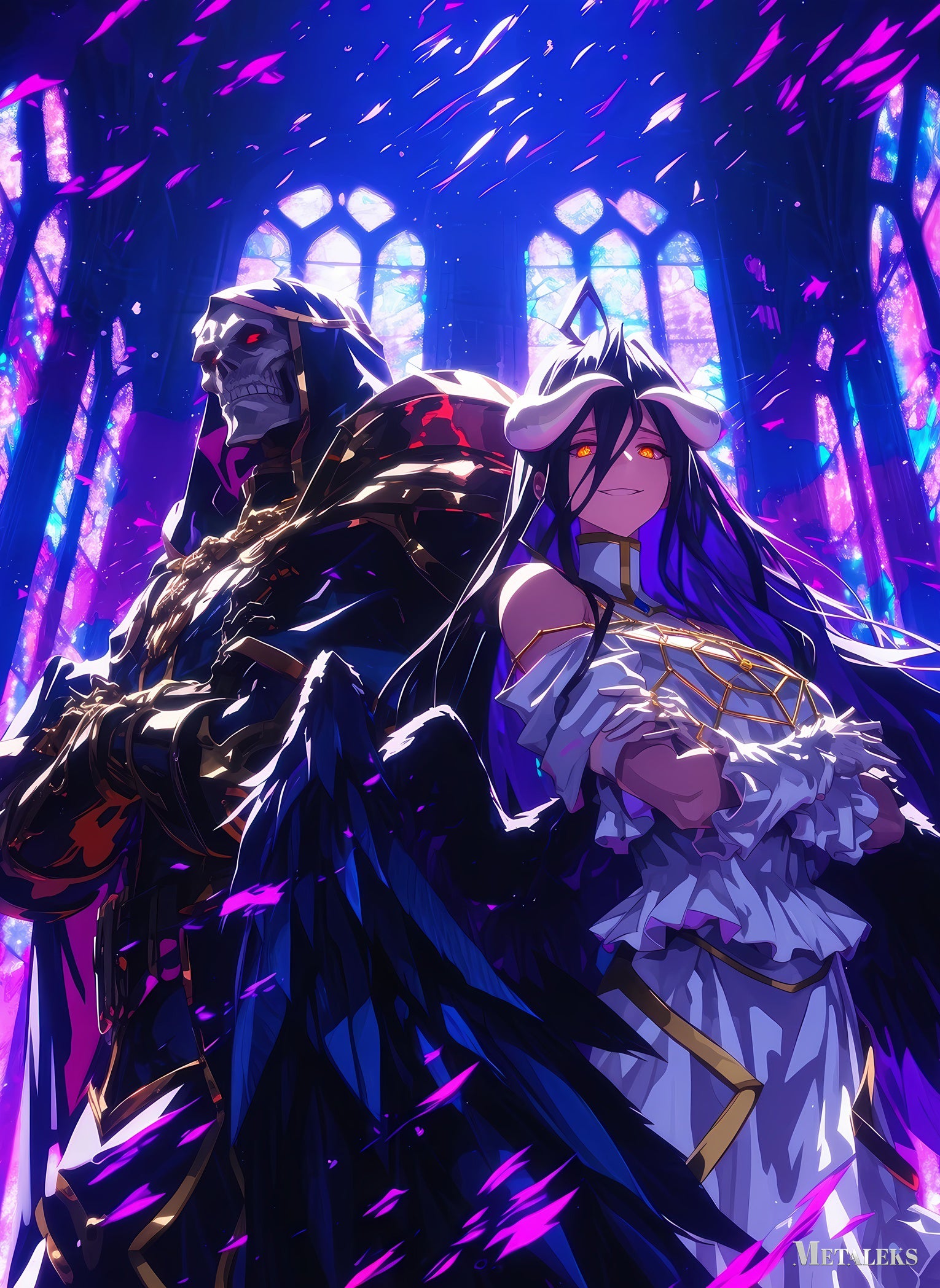 Albedo and Ainz from Overlord