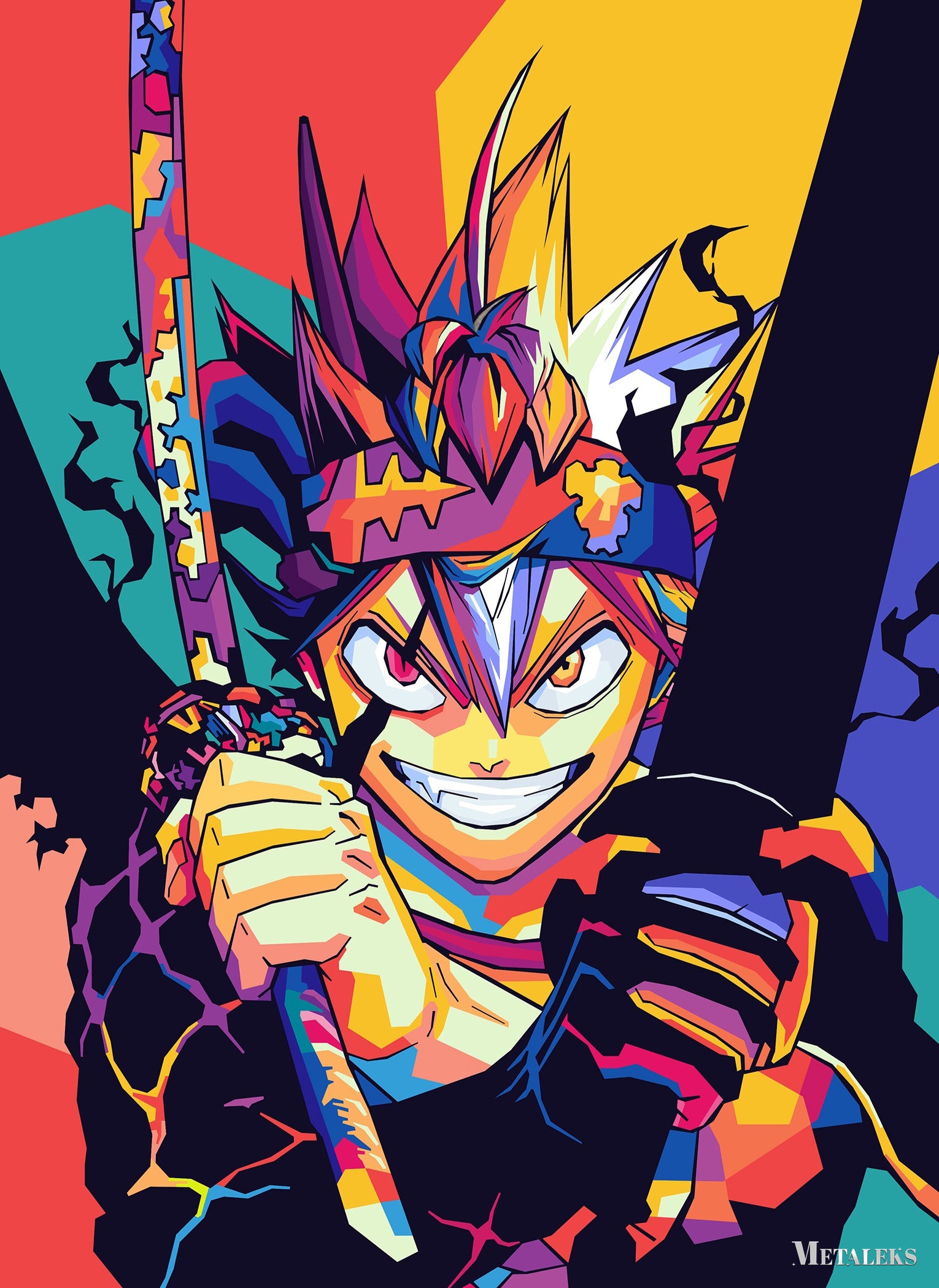 Asta Black Clover Wpap Pop Art