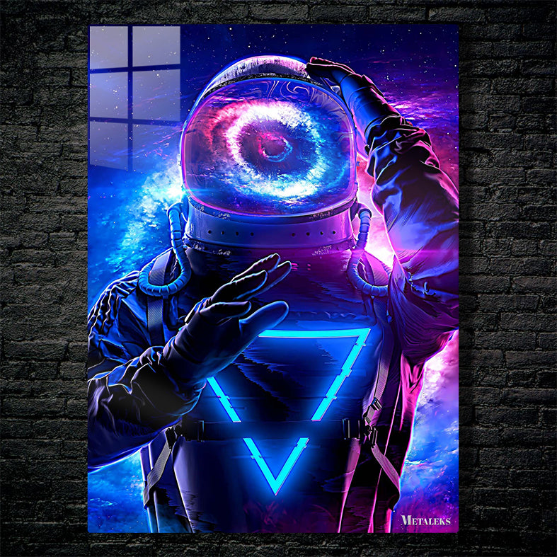 Astronaut blue purple