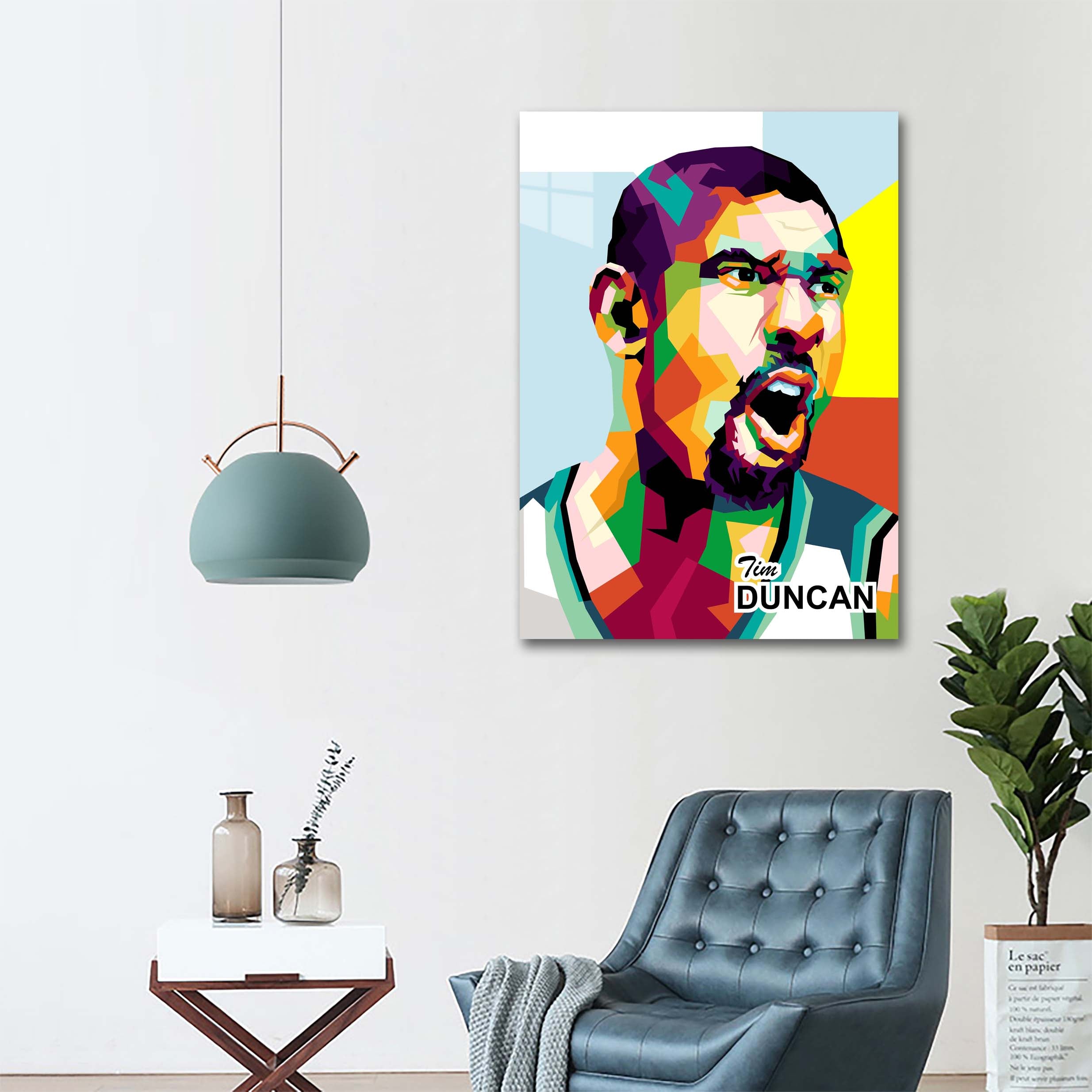 Best pop art basketball Tim Duncan