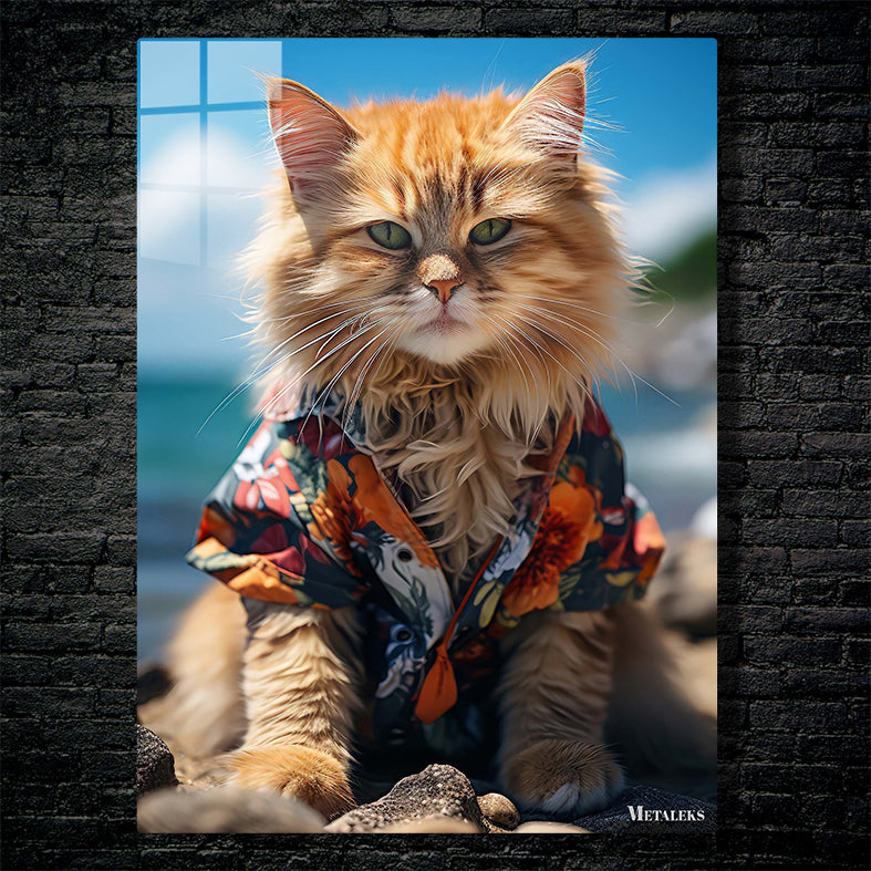 Cat in the beach