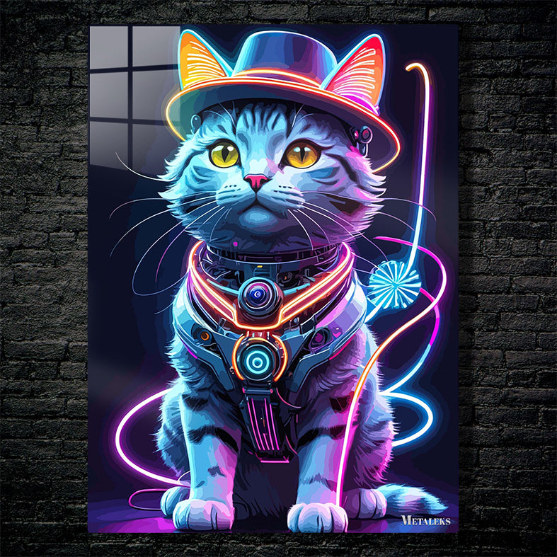 Cats neon bat