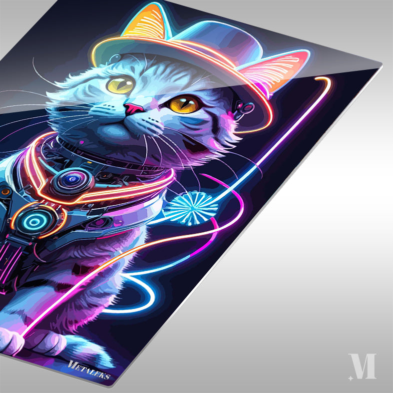 Cats neon bat