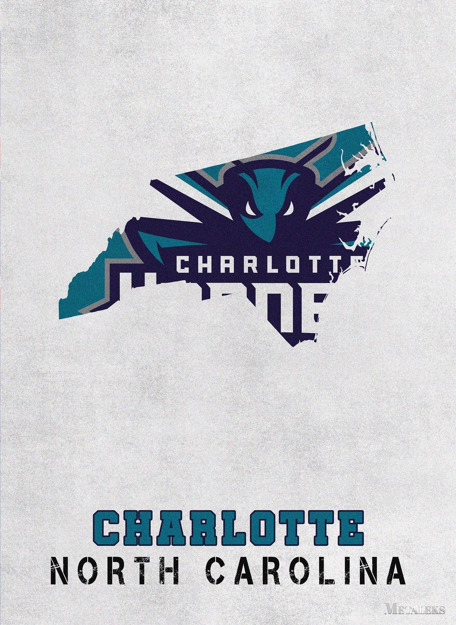 Charlotte Hornets Charlotte North Carolina State Map