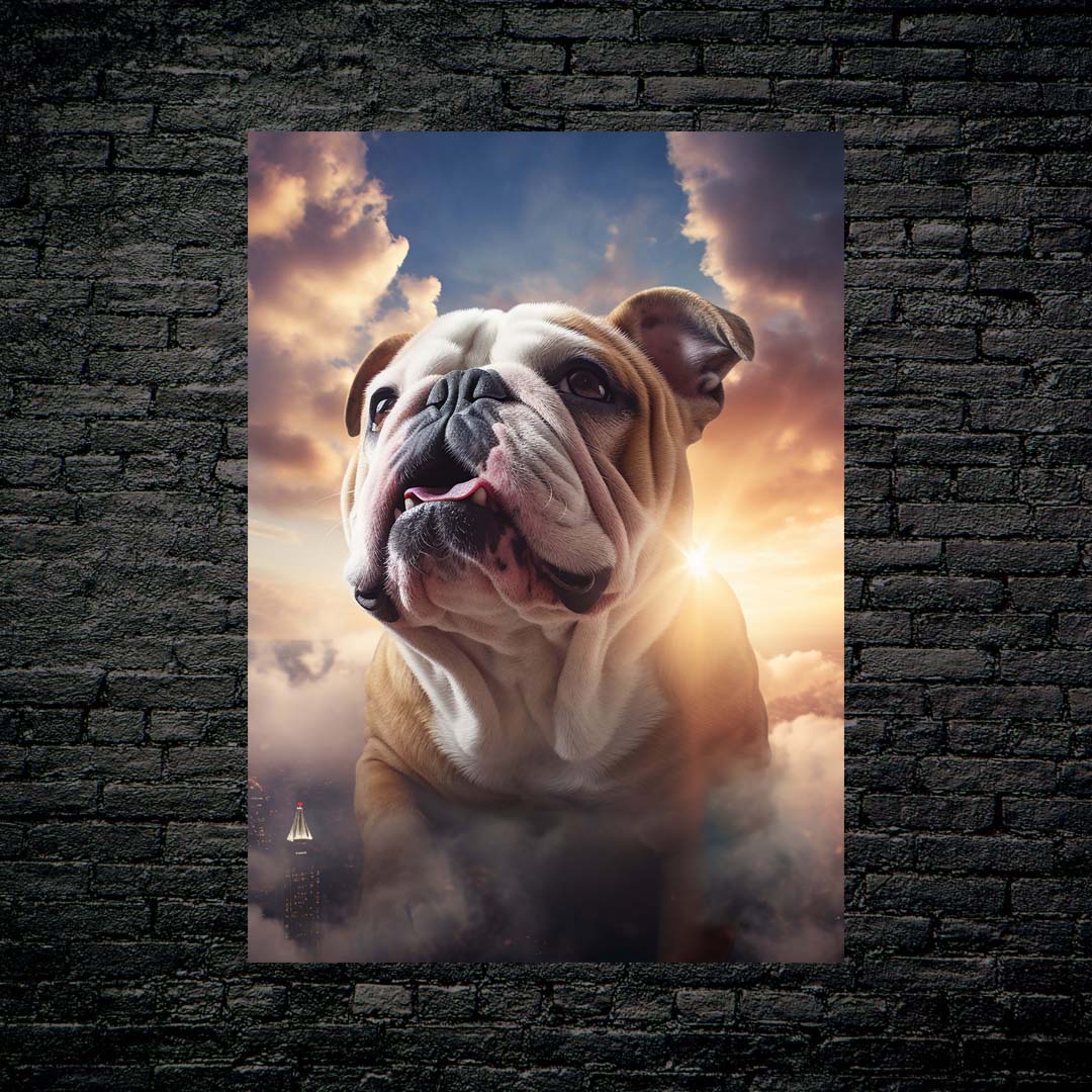 Cloudy English Bulldog