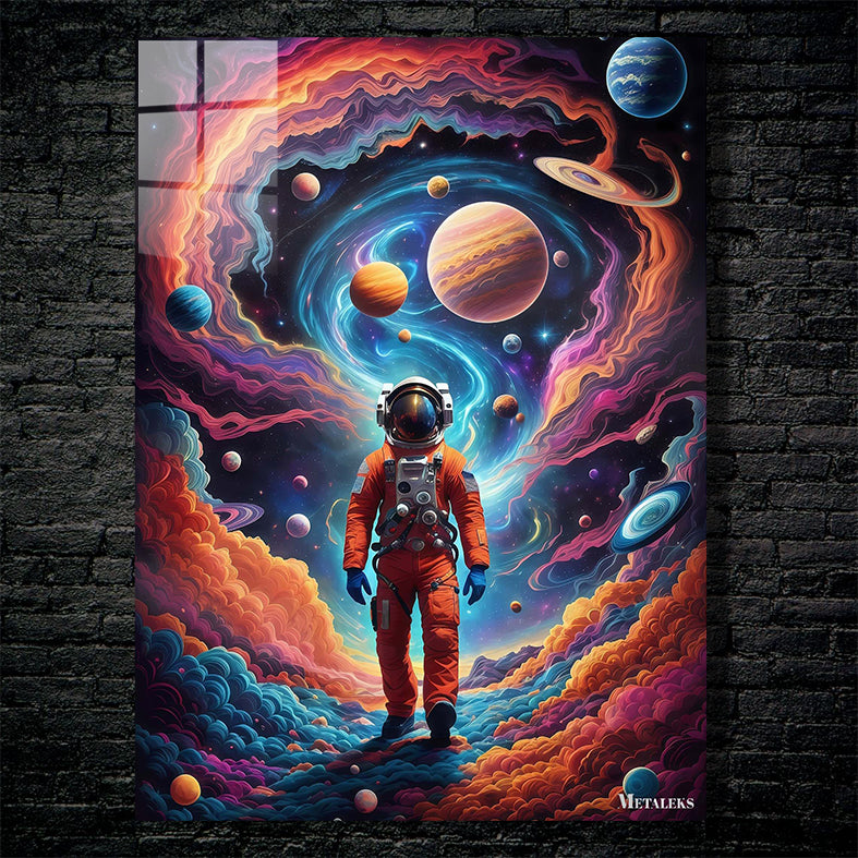 Colorful astronaut Space