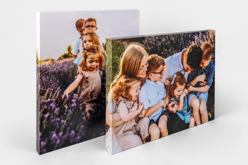 custom canvas portrait print, family photo on stretched canvas