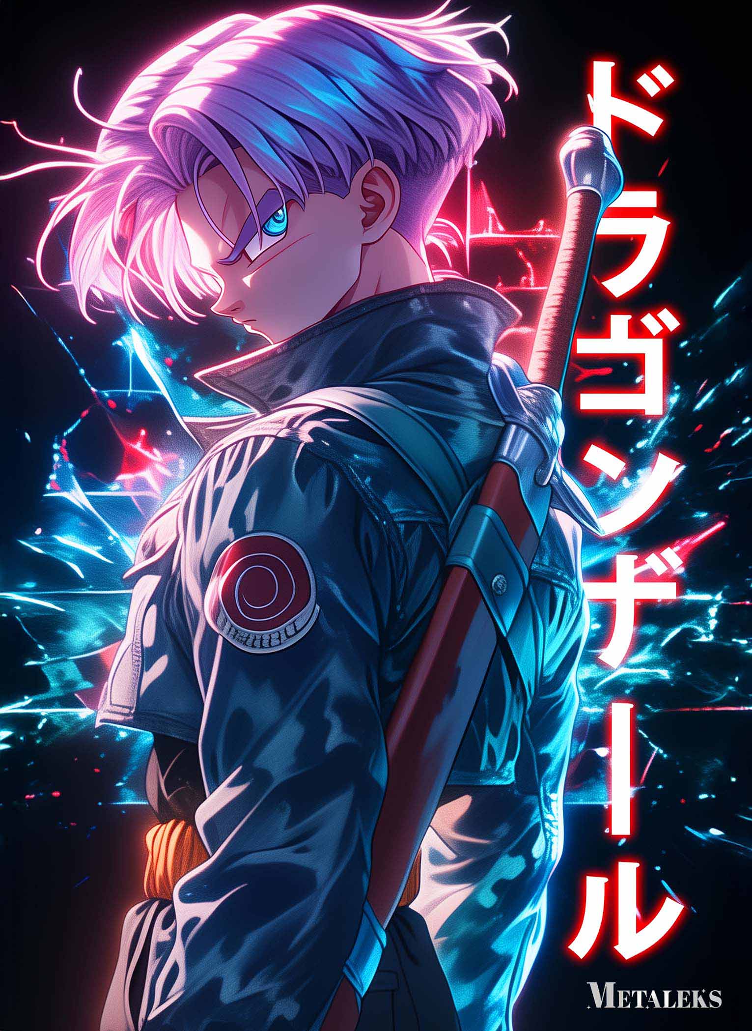 D148 - TRUNKS BACKGROUND TO JAPANESE WRITING